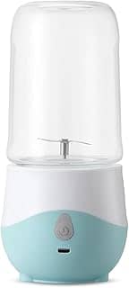 Mini Liquidificador Portátil Recarregável, 400ml, Mixer para Sucos e Vitaminas, 18x8,6cm