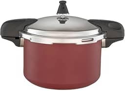 Brinox - Panela de Pressão 5,4L Antiaderente Ceramic Life Pressure com Indução - Vermelho Borgonha