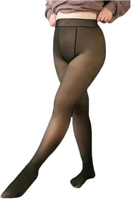 Meia-Calça Térmica Forrada Peluciada TAM G (40-44) Premium Translúcida Pelinho Flanelada Prime