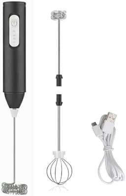 Mini Mixer Portátil Misturador de Bebidas Recarregável USB Espumador de Leite Batedor de Ovos Cozinha Cafe Multiuso Sem Fio Premium