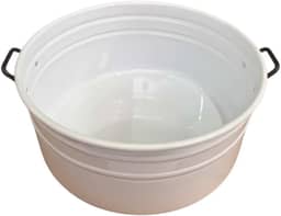 Bacia para Pés, Tina Escalda Pés, Bacia Pedicure, Balde Newborn, Ofurô Esquenta Pés Relaxamento, Varias Cores(Tina só Alumínio Branca)