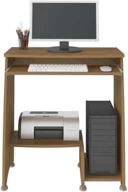 Mesa para Computador com prateleira retrátil PIXEL cor Pinho - Artely