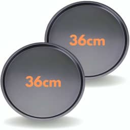 Kit 2 Forma De Pizza Assadeira Redonda 36cm Antiaderente Grande Resistente Salgado Pão de Queijo