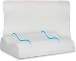 Nap Kit 2 Travesseiro Nasa Cervical Anatômico Ergonômico Ortopédico Antifúngico Antibacteriano Antiácaro 12cm para fronhas 50x70cm - Branco