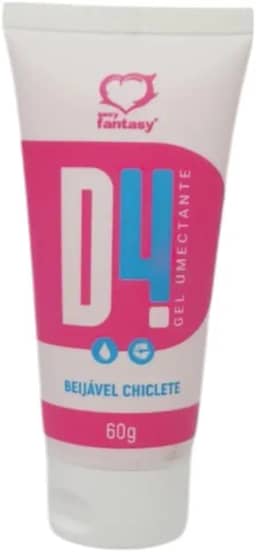 D4 GEL UMECTANTE PARA LUBRIFICAÇÃO BEIJAVEL SABOR CHICLETE 60G