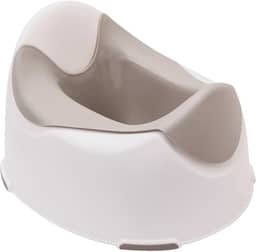 BUBA Troninho Infantil com Recipiente Removível para Desfralde, Portátil, Seguro (BRANCO - CINZA)