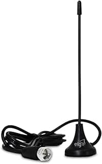 Antena Interna Smart View, Compatível com Sinal Analógico e Digital, 4K, HDR, Cabo de 2,5M Ganho de 4dB, Alcance de Até 15km, Preto, HDTV1300I, ELG