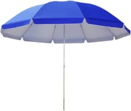 Guarda-Sol Gigante 1,80m ou 2,40m com Proteção UV Respirável para Praia Piscina Jardim(azul liso Pequena 1,80)