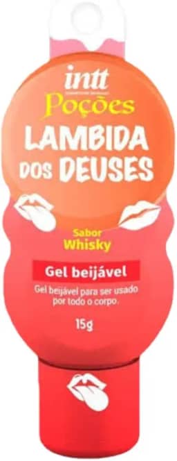 Intt Poção Lambida dos Deuses Whisky Gel Beijável com Efeito Quente 15g