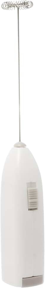 LYOR - Mini Mixer Misturador Elétrico para Bebidas - Inox e Plástico Branco - Eficiente e Compacto para Batidas e Misturas Rápidas