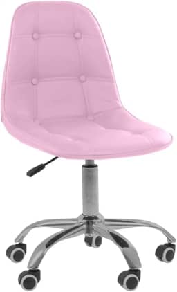 Oficial Webshop - Cadeira Base Giratória Office Eiffel Botonê Ajustável Cor:Rosa