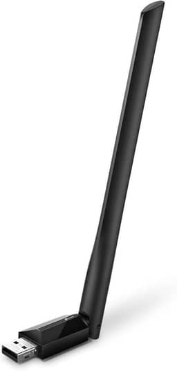 TP-Link Adaptador USB WiFi AC600 para PC (Archer T2U Plus) - Adaptador de rede sem fio para desktop com antena 5dBi de banda dupla de alto ganho de 5 GHz, suporta Win11/10/8.1/8/7/XP, Mac OS