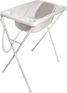 Banheira Infantil Acqua Trio com Suporte, para Bebês até 20kg, Modelo 7065 - Branco