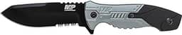 Smith & Wesson Faca fixa M&P SWMPF2BS 22 cm S.S. Full Tang com lâmina serrilhada de 10 cm e cabo de alumínio para tática, sobrevivência e EDC