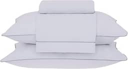 Buddemeyer Jogo de Cama Queen Percal 180 Fios Basic Percalle 100% Algodão Fio Penteado Cinza 4 peças