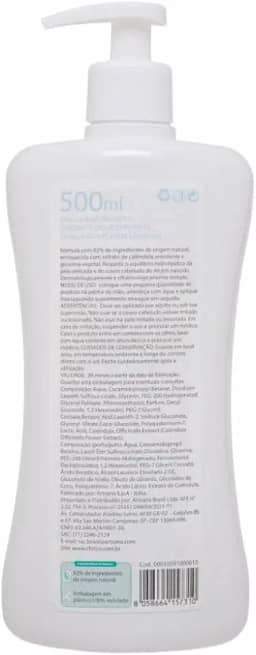 Chicco GEL BANHO MICELAR INFANTIL Baby Moments 500ML, Cor: Branco, Peso: 0.575 milligrams, unidade de contagem: 1.0 Litros