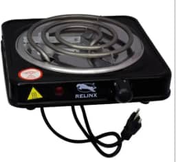 Fogareiro Elétrico Portátil 1000w 1 Boca 220V (PRETO)