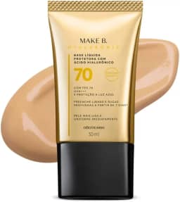 Base Líquida Protetora Make B. Hyaluronic FPS 70, cor 15 30 ml