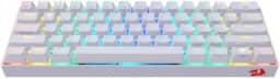Teclado Gamer 60% Sem Fio Redragon Draconic Lunar White Switch Outemu MK2 Brown ABNT2 Bluetooth 5.0 - K530W-RGB, Branco