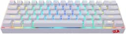 Teclado Gamer 60% Sem Fio Redragon Draconic Lunar White Switch Outemu MK2 Brown ABNT2 Bluetooth 5.0 - K530W-RGB, Branco