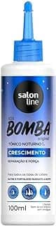 Salon Line, Tônico Capilar Noturno, SOS Bomba, Antiqueda, Combate a Queda, Vegano - Todos os Tipos de Cabelos, 100 ml