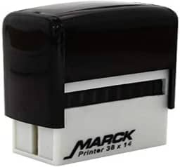 Carimbo Automático, Carbrink, Autoentintado, Lançado, Preto, 38x14 mm
