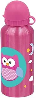 Garrafa Garrafinha Squeeze Agua Suco Infantil Menina Menino melhores amigos bichinhos animais coloridas ART HOUSE (ROSA CORUJINHA)
