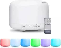 Umidificador De Ar Purificador Aroma Difusor Portátil Led 5 Cores