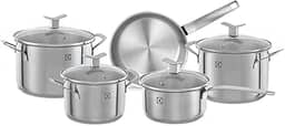 Conjunto de Panelas, 5 unidades, Aço Inoxidável, Electrolux