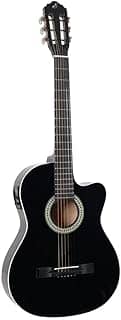 Violão Eletroacústico Flat Cutaway Nylon NF-14 Preto