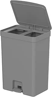 Lixeira Dupla de 30 Litros para Cozinha com Pedal OU Cinza