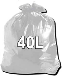 Sacos De Lixo Transparente 40l Reforçado 5 Micra 100 Unid