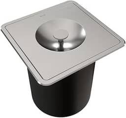 Docol Lixeira Quadrada D255 6L de Embutir DocolMassima Aço Inox - Cod.Novo: 90016117016 Cod.Antigo: 01611716