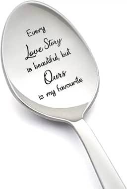 Presentes de aniversário de Natal para namorado, namorada, cada história de amor é linda colher para esposa marido, presente romântico de dia dos namorados para casais, colheres de chá de café de 20