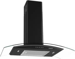 Coifa de Parede Vidro Curvo, Teclado Mecânico Fogatti, 80cm Black 110V