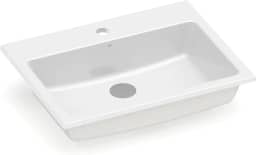 Cuba de sobrepor com mesa 550x420 PQ55 Branco - Roca