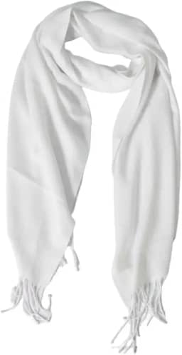 Echarpe Feminina Lisa com Franja em Viscose 180x70cm Acessório Versátil e Sofisticado para Outono Inverno e Meia Estação