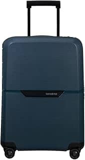 Mala Média Magnum Eco Samsonite, Polipropileno, Cadeado TSA, 4 Rodas Duplas Giro 360°, Azul