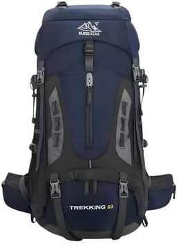 Mochila Cargueira de Trilha Trekking 60L Múltiplos Compartimentos Sistema de Ventilação Ideal para Camping Montanhismo Viagem Esportes Impermeavel