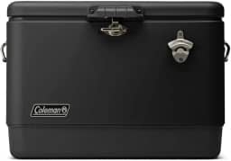 Caixa Térmica Reunion™ 54QT 51L Aço Inoxidável All Black Coleman