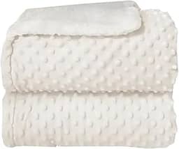Cobertor Para Bebê Pipoquinha Dupla Face Manta Soft Bolha Branco