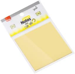 BRW Bloco Adesivo Smart Notes 76x76mm Amarelo Pastel Base Imã 25 Folhas