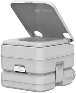 SEAFLO Vaso sanitário portátil para trailers, barco e acampamento (2,6 galões)