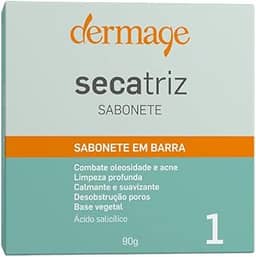 Secatriz, Sabonete em Barra para o Rosto, Formulado com Ácido Salicílico e Triclosan, Ação Antisséptica, Antiacne, e Sebo-Reguladora, 90g