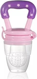 Chupeta Alimentadora Bebe Para Frutas Com Tampa Higiênica Com Bico Macio (ROSA)