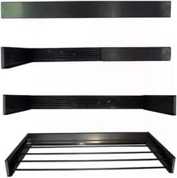 Varal de Parede Magico Dobrável Retrátil 80cm 5 Varetas Recolhível Invisível Mágico Roupas Apartamento Espaço Pequeno