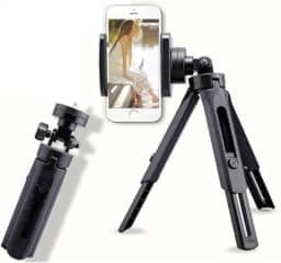 Mini Tripé Suporte de Mesa Universal Articulado 360° para Celular e Smartphone – Estável, Portátil, Ideal para Fotos, Vídeos, Lives, Reuniões Online, Compatível com Diversos Modelos