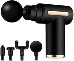 Massageador Muscular Eletrico Profissional Pistola – Alívio da Dor, Relaxamento, Liberação Miofascial, 4 Ponteiras, Portátil e Silencioso.