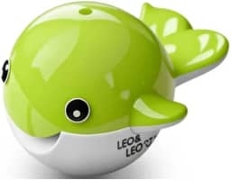 Apontador Duplo Baleia 2 Furos - Para Lápis Jumbo e Comum Fundo do Mar 1Und (Verde)