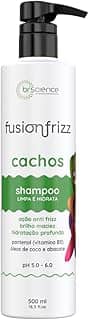 Fusionfrizz Cachos Shampoo Nutritivo 500ml – Limpeza Suave, Ação Antifrizz e Hidratação Profunda para Cabelos Cacheados, Crespos e Ondulados